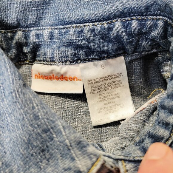 Vtg Denim Dress Embroidered D is for DORA The Explorer Sz 6 Y2K Nick Jr. READ - Picture 5 of 7